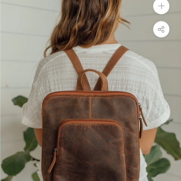 Heirloom Leather Backpack Neuflora - Picture 4 of 5